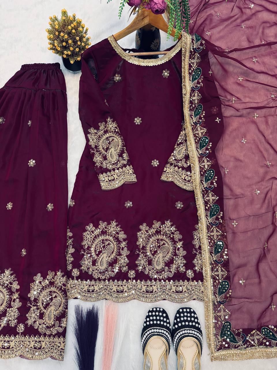 Neo-Classic Sage Couture Salwar Suit